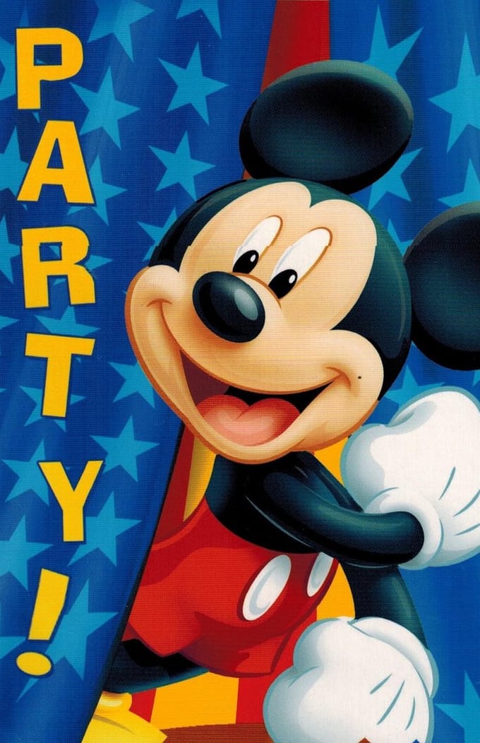 Uitnodigingen Mickey Mouse Blauw