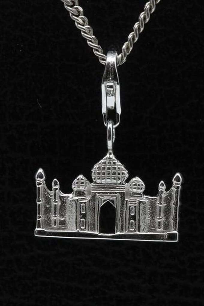 Zilveren Taj Mahal India hanger én bedel