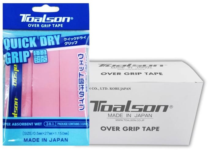 Toalson Quick Dry Overgrip Roze - Tennis Padel - 3 Stuks (10x3 stuks)