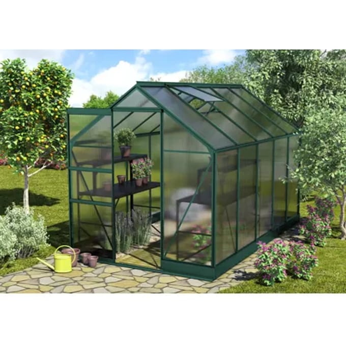 Vitavia Tuinkas Apollo 6200 - Polycarbonaat 4mm - Smaragd - 195x323x207cm