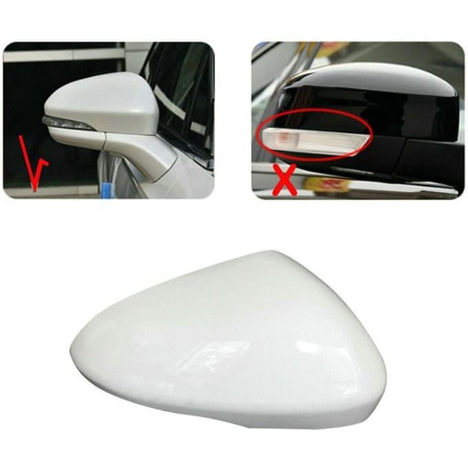 Passagiersspiegelafdekking rechts Parelwit Past voor Ford Fusion 2013-2021 gray