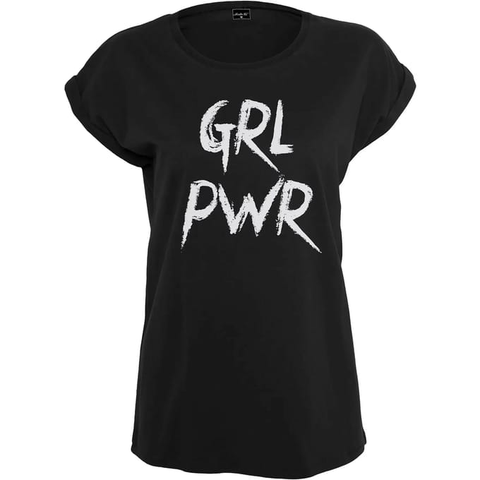 Mister Tee - GRL PWR Dames T-shirt - 2XL - Zwart