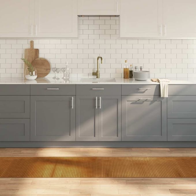 vidaXL - Vloerkleed - rechthoekig - 60x400 - cm - bamboe - bruin