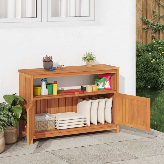 vidaXL - Tuinwandtafel - 110x35x75 - cm - massief - acaciahout