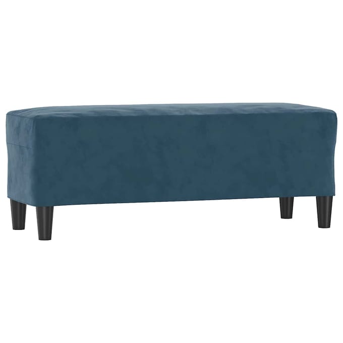 vidaXL - Bankje - 100x35x41 - cm - fluweel - blauw