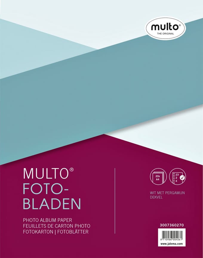 Fotobladen multo 23-gaats + dekvel wit