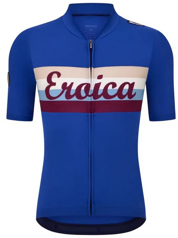 Santini Eroica Timo Korte Mouw Wielertrui Blauw L Man