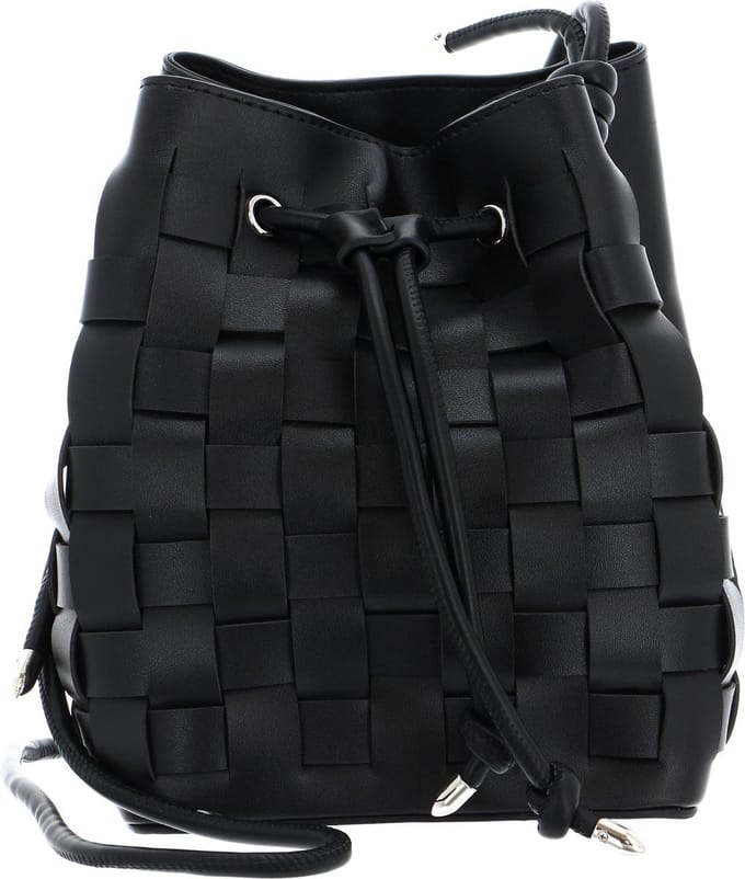 SEIDENFELT MANUFAKTUR Schoudertas Malilla Drawstring Crossbody Bag Black Zwart