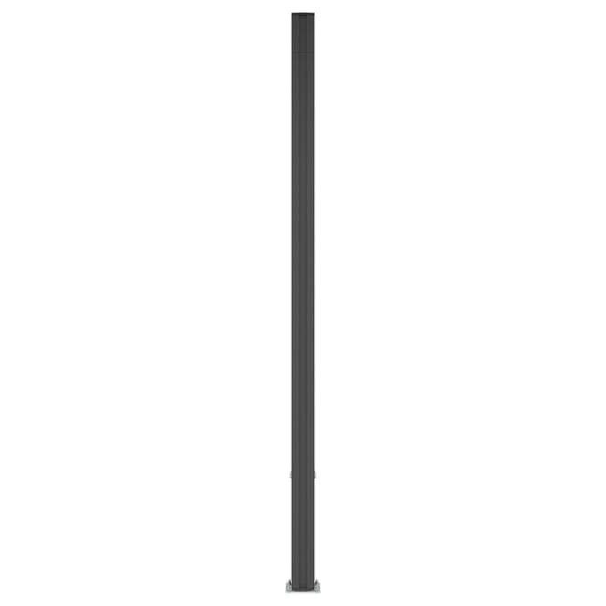 vidaXL - Hekpaneel - WPC - en - Aluminium - Zwart