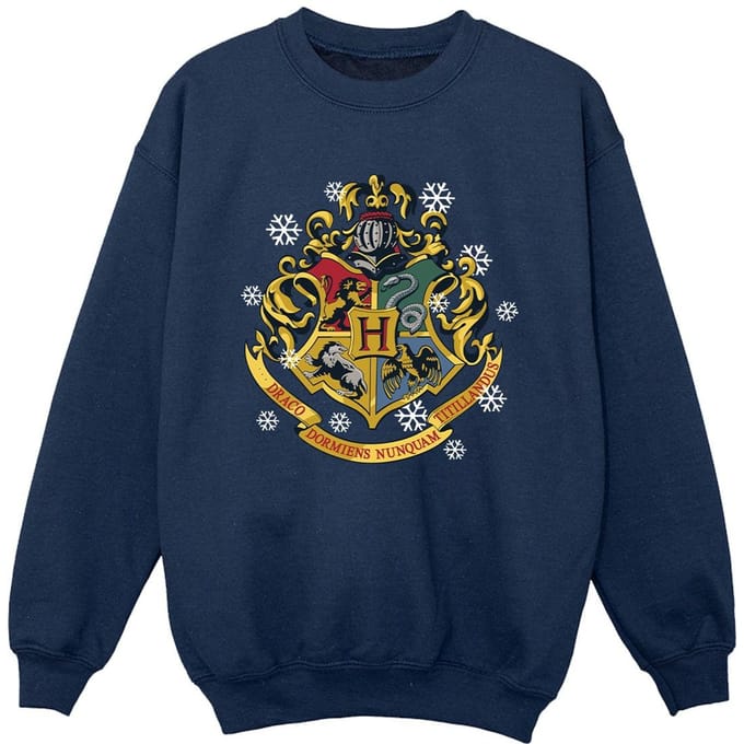 Harry Potter Sweatshirt met kerstmotief voor jongens (Marineblauw)