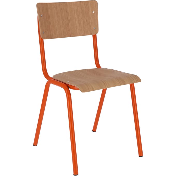 Jan Kurtz Zero stoel - eiken - oranje