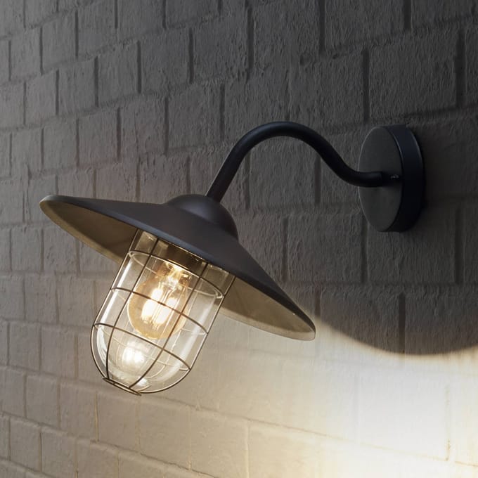 EGLO Melgoa Wandlamp Buiten - E27 - 30 cm - Zwart