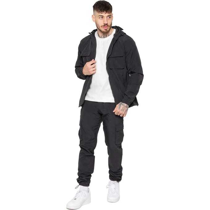 Enzo Milano Heren Poly Cargo Trainingspak Set