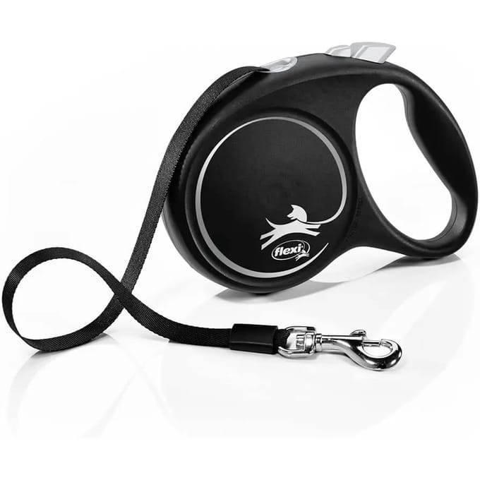 Flexi Black Design - Rollijn Hondenriem - M - 5 m - Middelgrote Honden