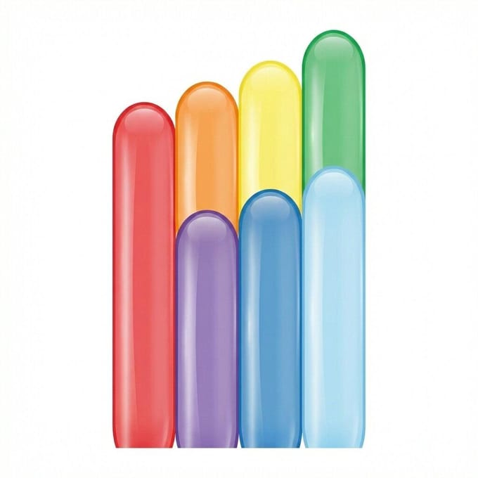 Ballons de Modelage 260M, Mélange Crystal Transparent, 115Cm, 100 Pcs.