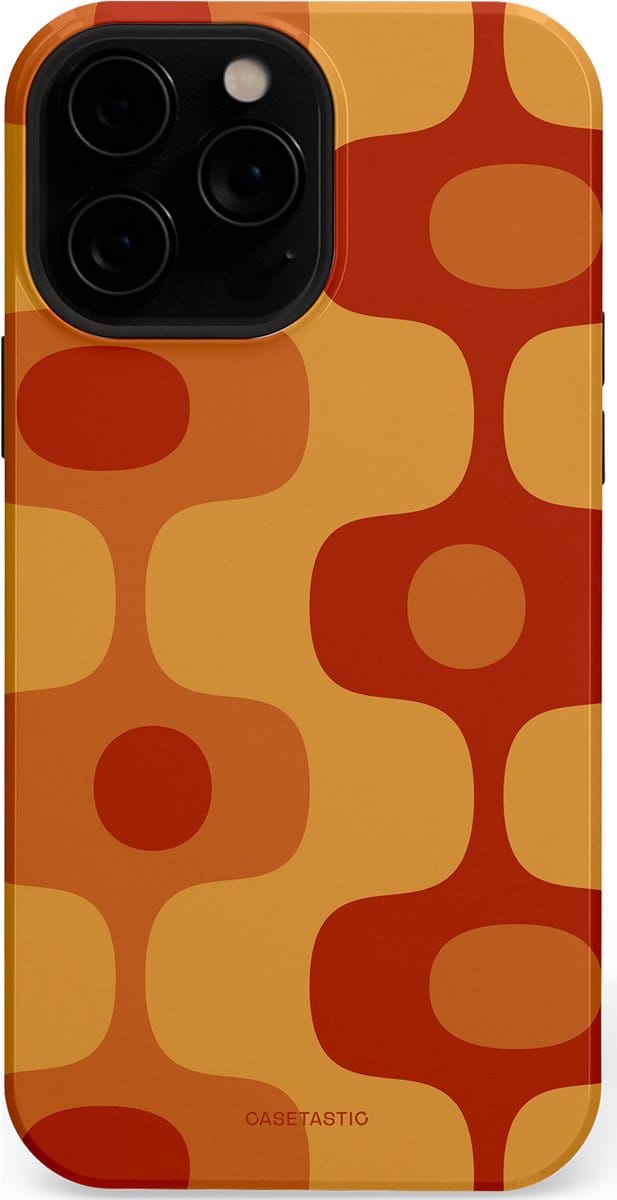 Casetastic hoesje geschikt voor Apple iPhone 13 Pro Max - MagSafe - Dubbellaagse bescherming - Vintage Rust - Fashion Case - Terracotta Goud