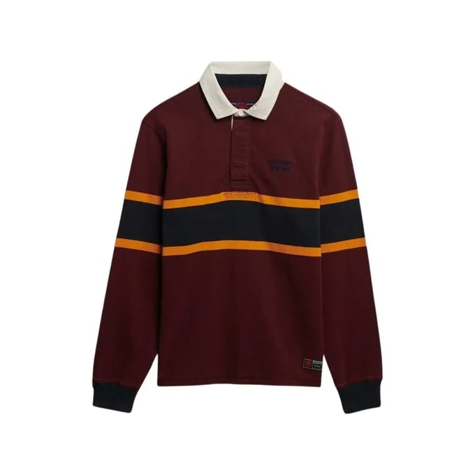 Superdry - Vintage Athletic Stripe Rugby Top - Heren - Tops
