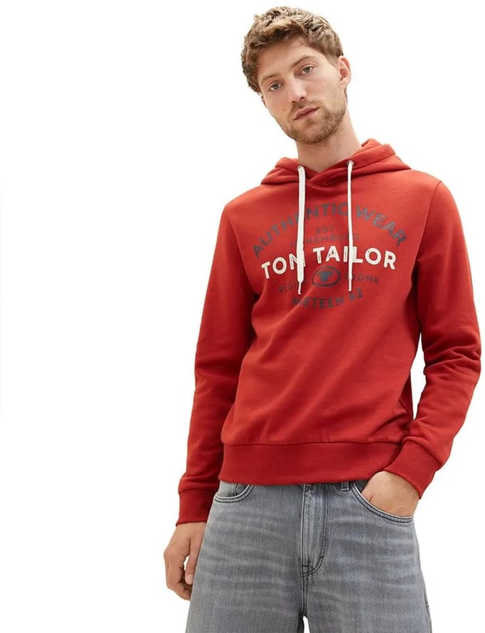 Tom Tailor 1038744 Basic Hoodie Rood M Man