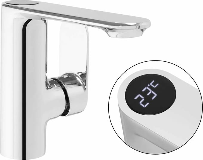 Rea Mils Lcd Chrom Low - Wastafelkraan - Chroom