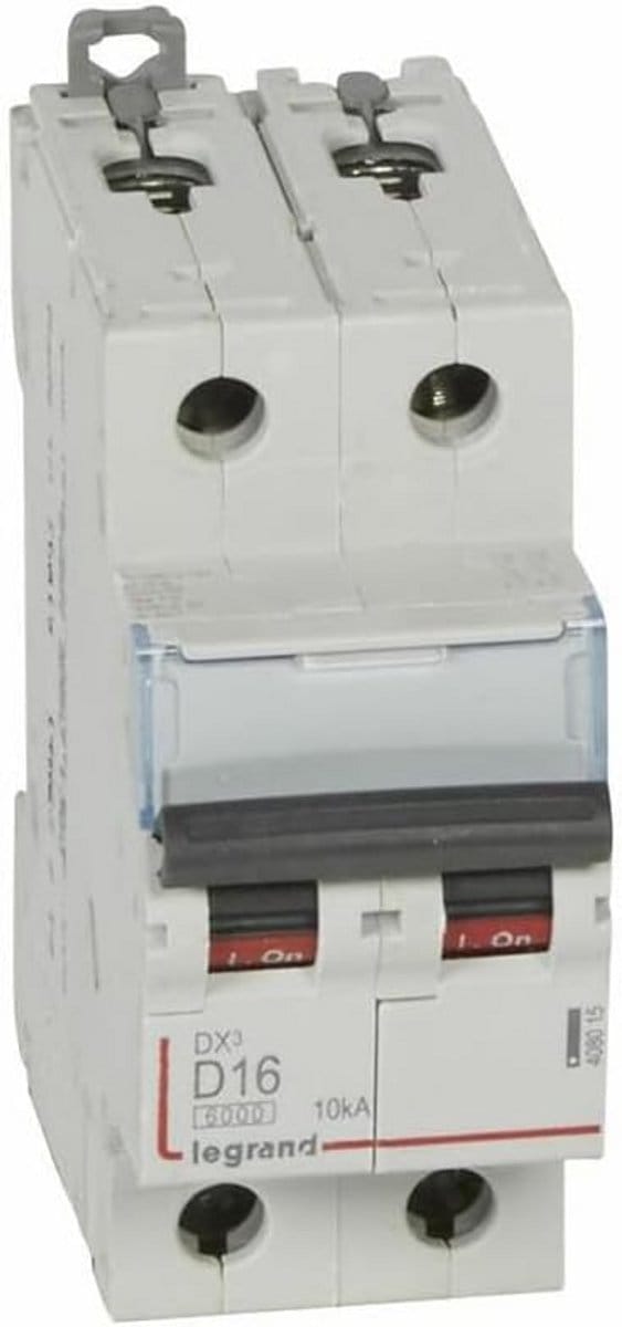 2-polige Aardlekschakelaar 16A Curve D 10kA 230V/400V - Compact Installatiemateriaal