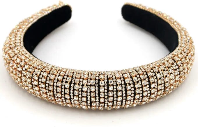 Glitter Haarbanden Diadeems Strass Steentjes - Goud - Party Haarband