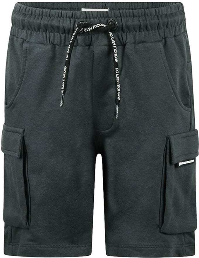 No Way Monday Jongens Short Antraciet maat 152