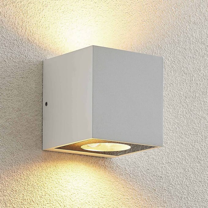 Arcchio - Wandlamp buiten - 2lichts - Aluminium spuitgieten - H: 12.5 cm - GX53 - wit