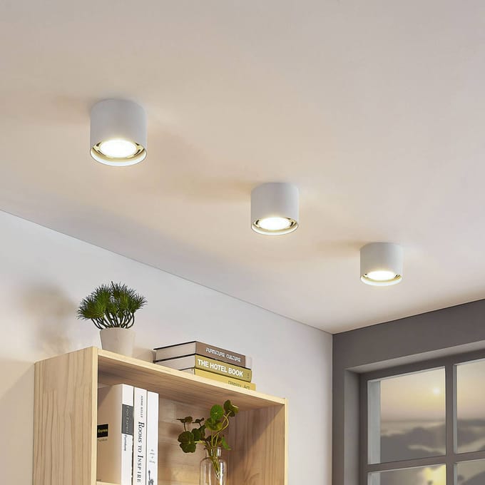 Arcchio - buitenspot - 1licht - Aluminium, metaal - H: 8.5 cm - GU10 - wit