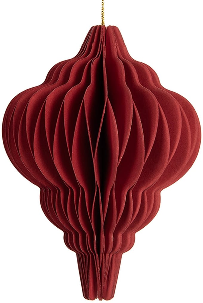 Clayre & Eef Kersthanger Ø 7x10 cm Rood Papier
