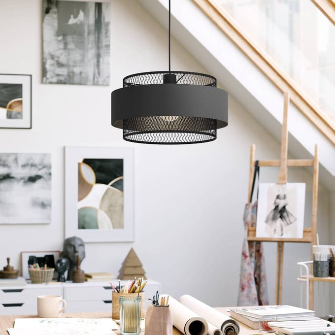 EGLO Bazely Hanglamp - E27 - 40 cm - Zwart