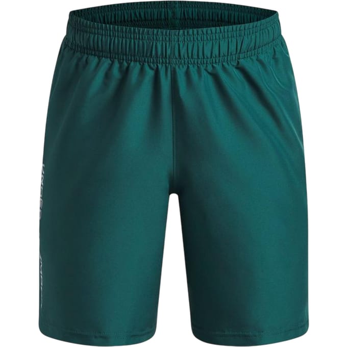 Under Armour Technische geweven korte broek met logo voor jongens (Groen/Wit)