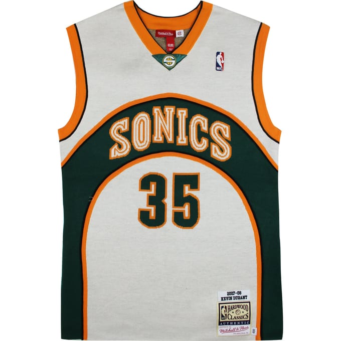Mitchell & Ness x CLOT M&N Seattle Supersonics Gebreide Kevin Durant Jersey
