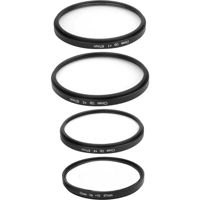 Optisch Glas Close-up Macro +1 +2 +4 +10 Lensfilter Kit voor Canon DSLR Camera(67 mm ) 67mm / 2.64in black