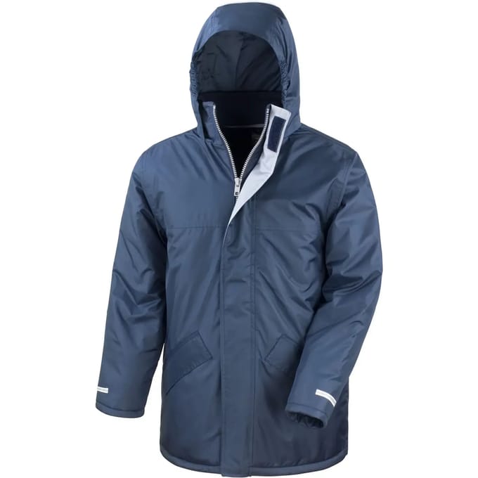Donkerblauwe winter parka van Result L