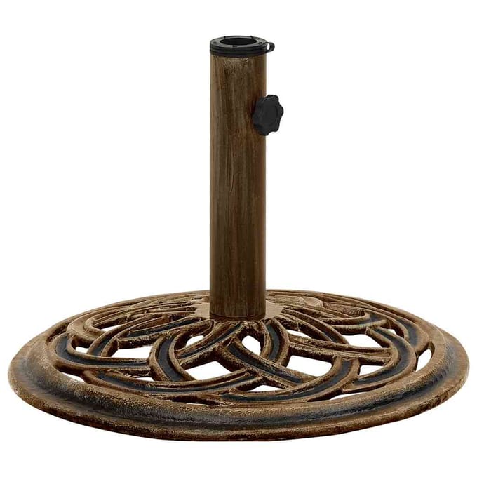 vidaXL - Parasolvoet - 44x44x31 - cm - gietijzer - bronskleurig