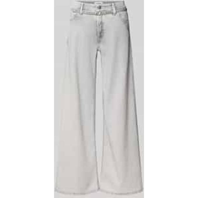 Wide leg jeans van katoenmix model 'PALAZZO'