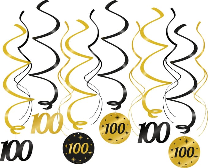 Paperdreams - 6 Swirls Classy Party - 100 jaar