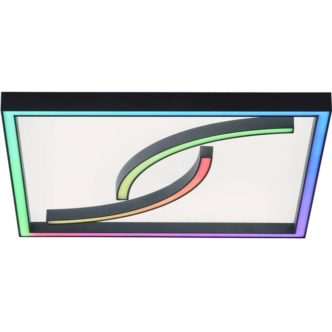 Paul Neuhaus LED plafondlamp Serpent, dimbaar, RGBW, vierkant