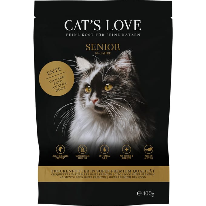 400g Cat's Love Senior Eend Droog Kattenvoer