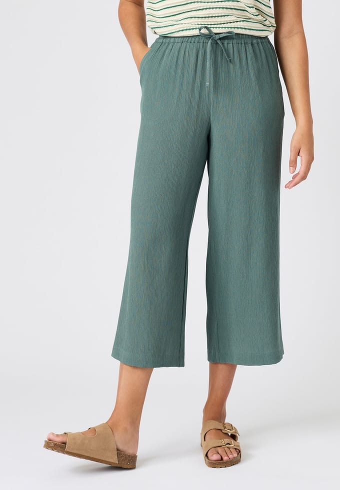 Damart - Capri broek crêpe pull-on - Dames - Groen - 42