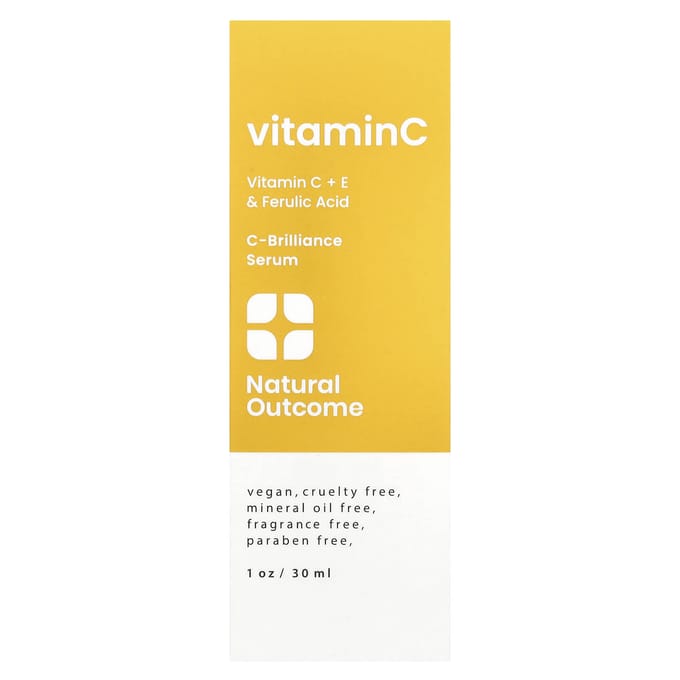 Vitamine C, C-Brilliance Serum, Geurvrij, 30 ml(1 ounce) brown