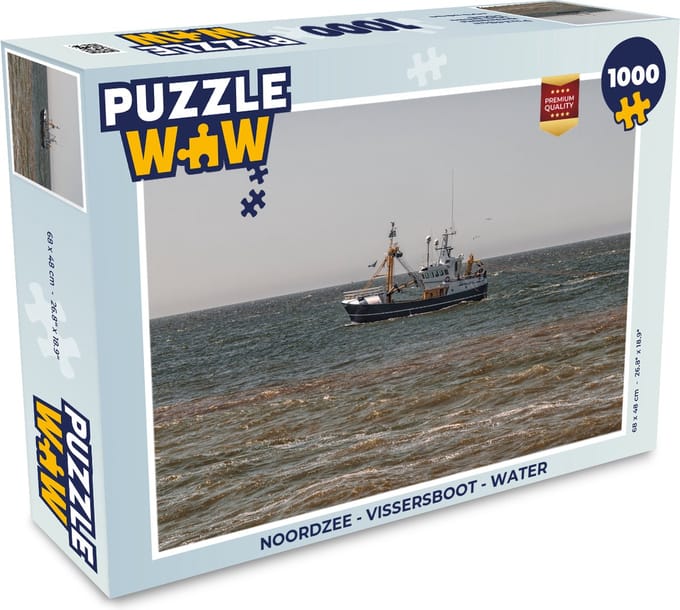 Puzzel Noordzee - Vissersboot - Water - Legpuzzel - Puzzel 1000 stukjes volwassenen