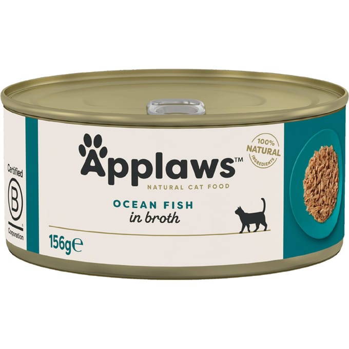 24x156g Zoutwatervis Applaws Kattenvoer