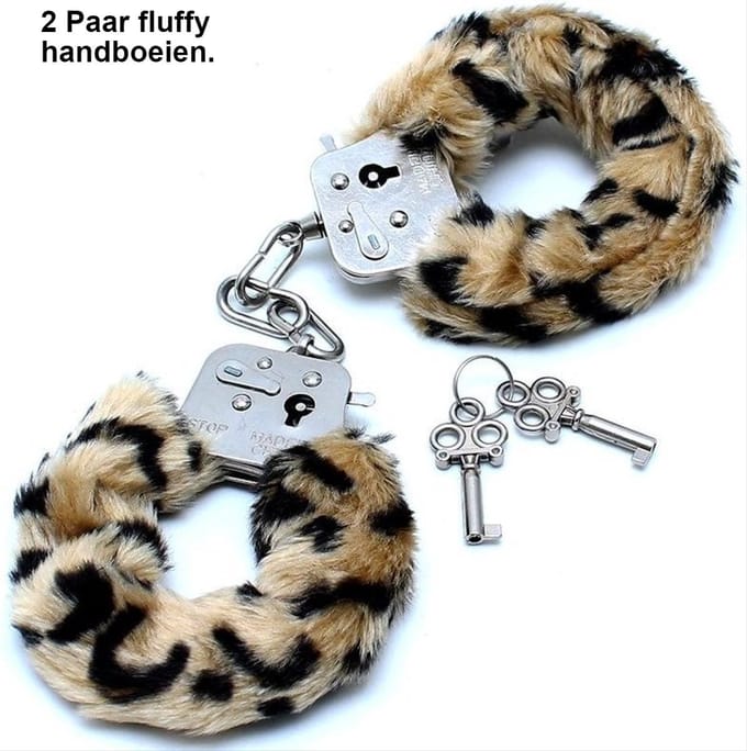 *** Fluffy Handboeien - Stout Rollenspel - 2 Sleutels - van Heble® ***