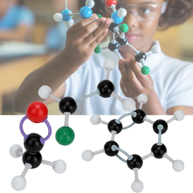 267 Stuks Moleculair Organisch Anorganisch Structuur Kit Atoom Link Model Set voor Student Leraar wit