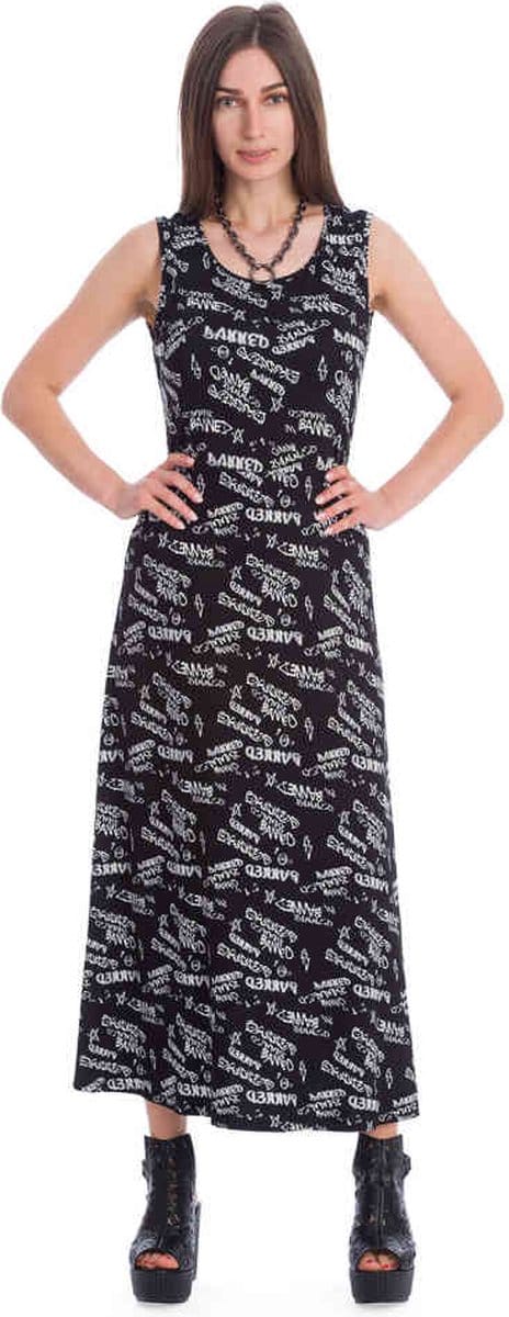 Banned - GRAFITI Maxi lange jurk - 3XL - Zwart