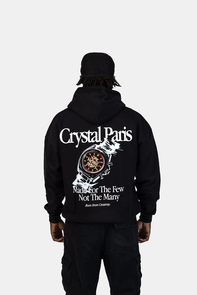 Crystal Paris Oversized hoodie Time