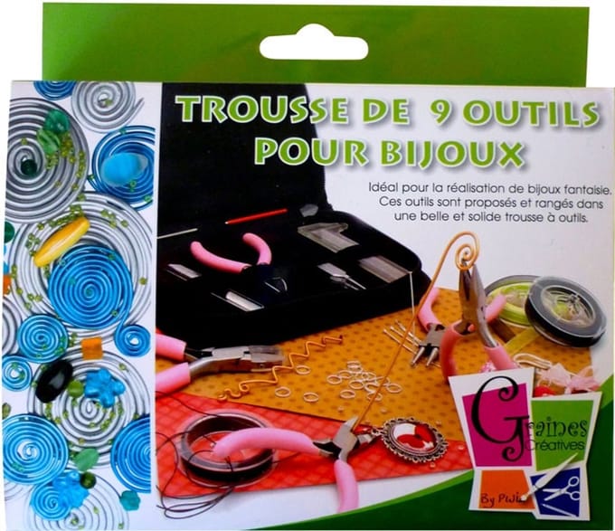 Graine Creative sieraden maken set - 9-delig gereedschap voor kinderen.