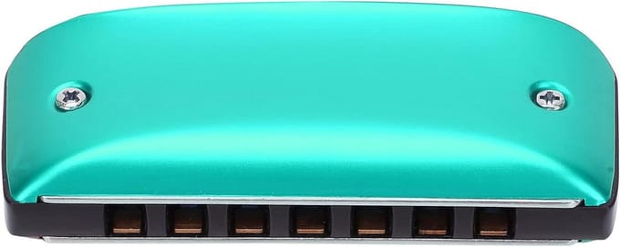 Mini Mondharmonica - Blaasinstrument - Muziek Maken - Duurzame Schelp - 7-gaats - Groen