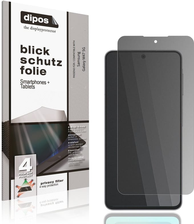 dipos – Matte Privacy Screenprotector geschikt voor Samsung Galaxy M47 5G | Anti-Spy Beschermfolie